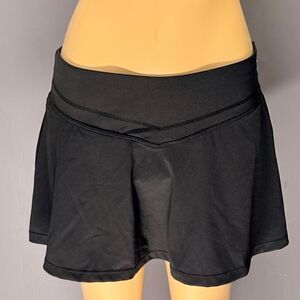 MEIVSO Black Skort L | High Rise Front | Built-In Shorts + Pockets